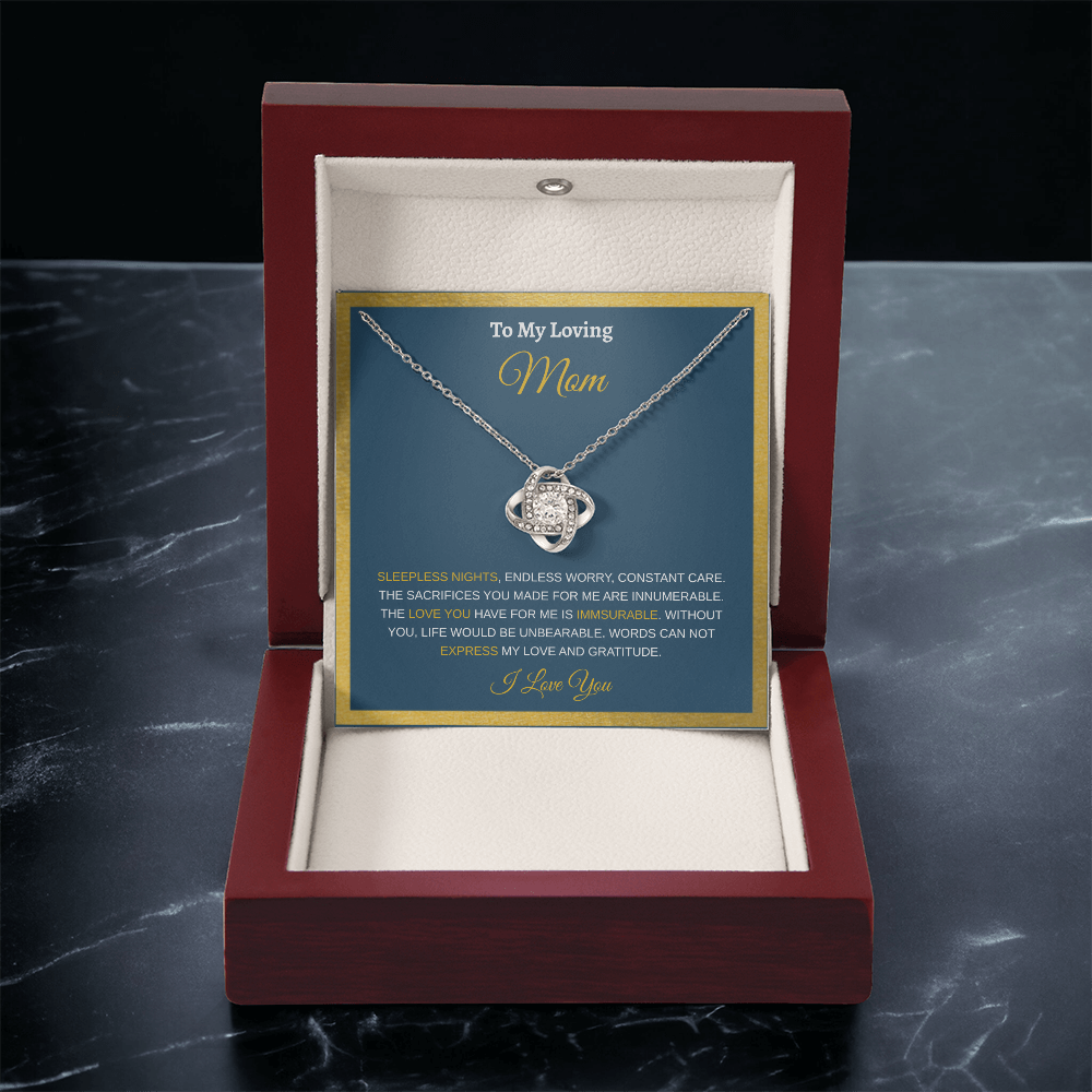To My Loving Mom | Love Knot Necklace