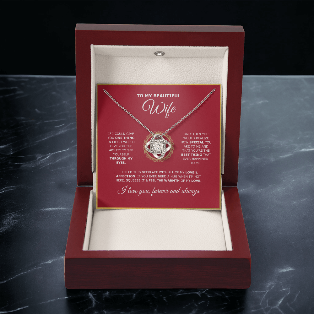 TO MY BEAUTIFUL Wife | Love Knot Necklace