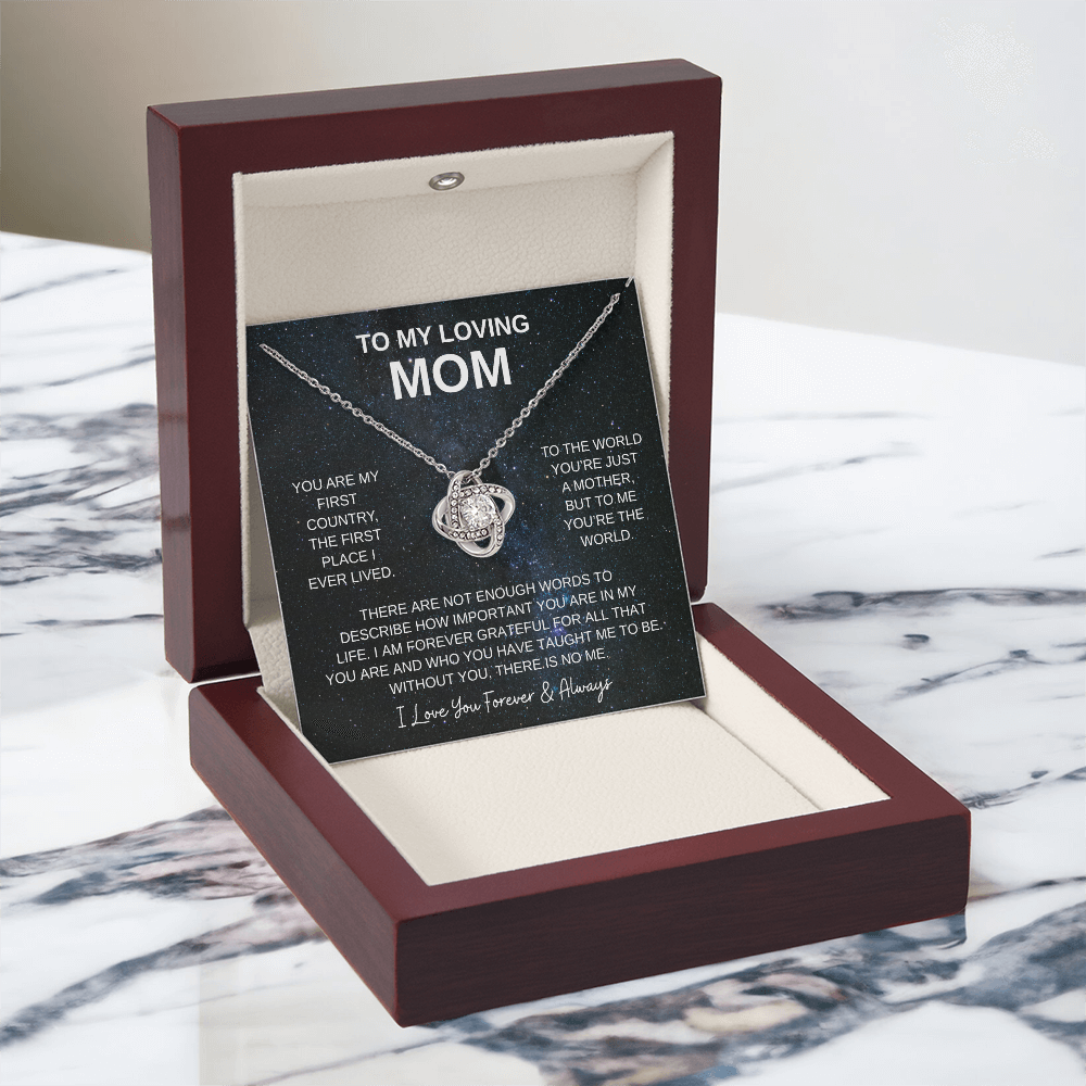 To My Loving Mom | Love Knot Necklace