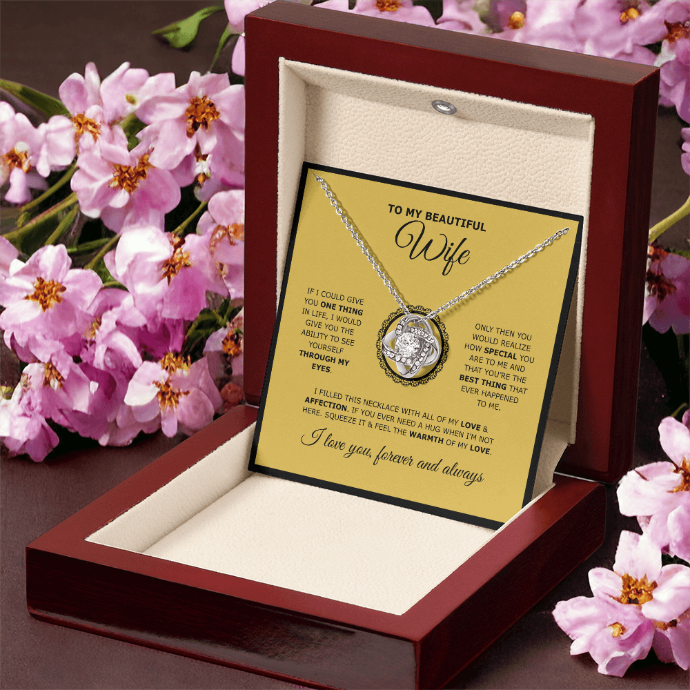 To My Beautiful Wife | Love Knot Necklace