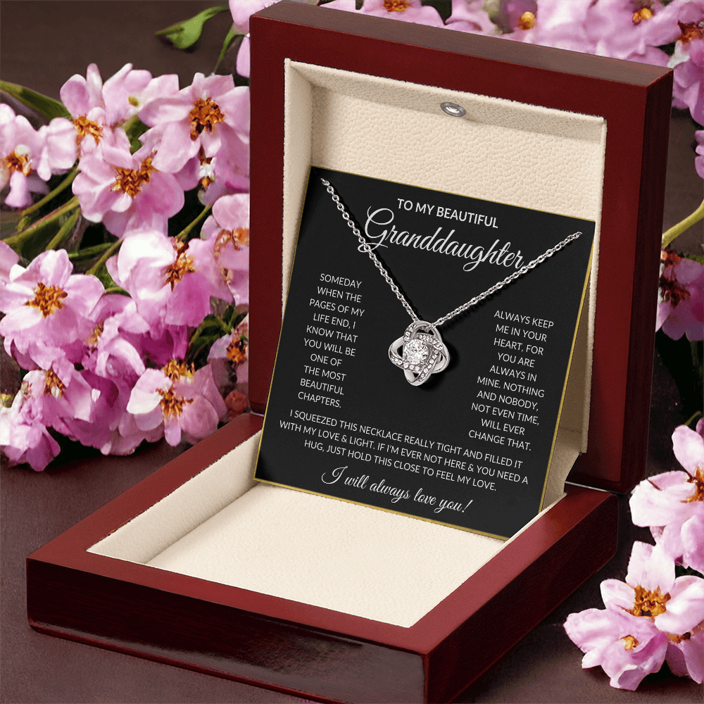 To My Beautiful Granddaughter | Love Knot Necklace