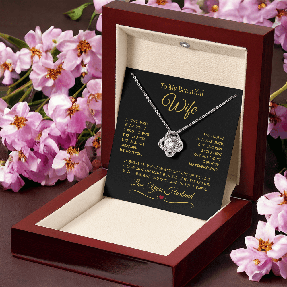 To My Beautiful Wife | Love Knot Necklace