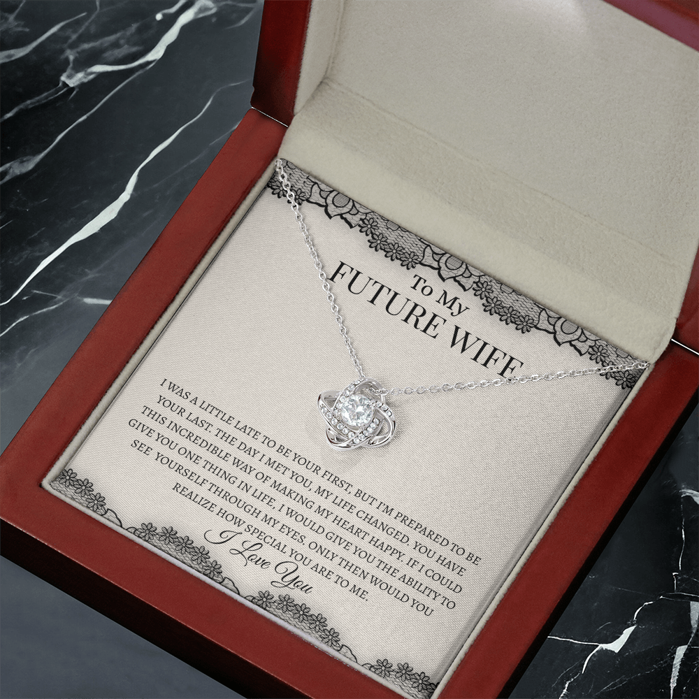 Future Wife Black Lace| Love Knot Necklace