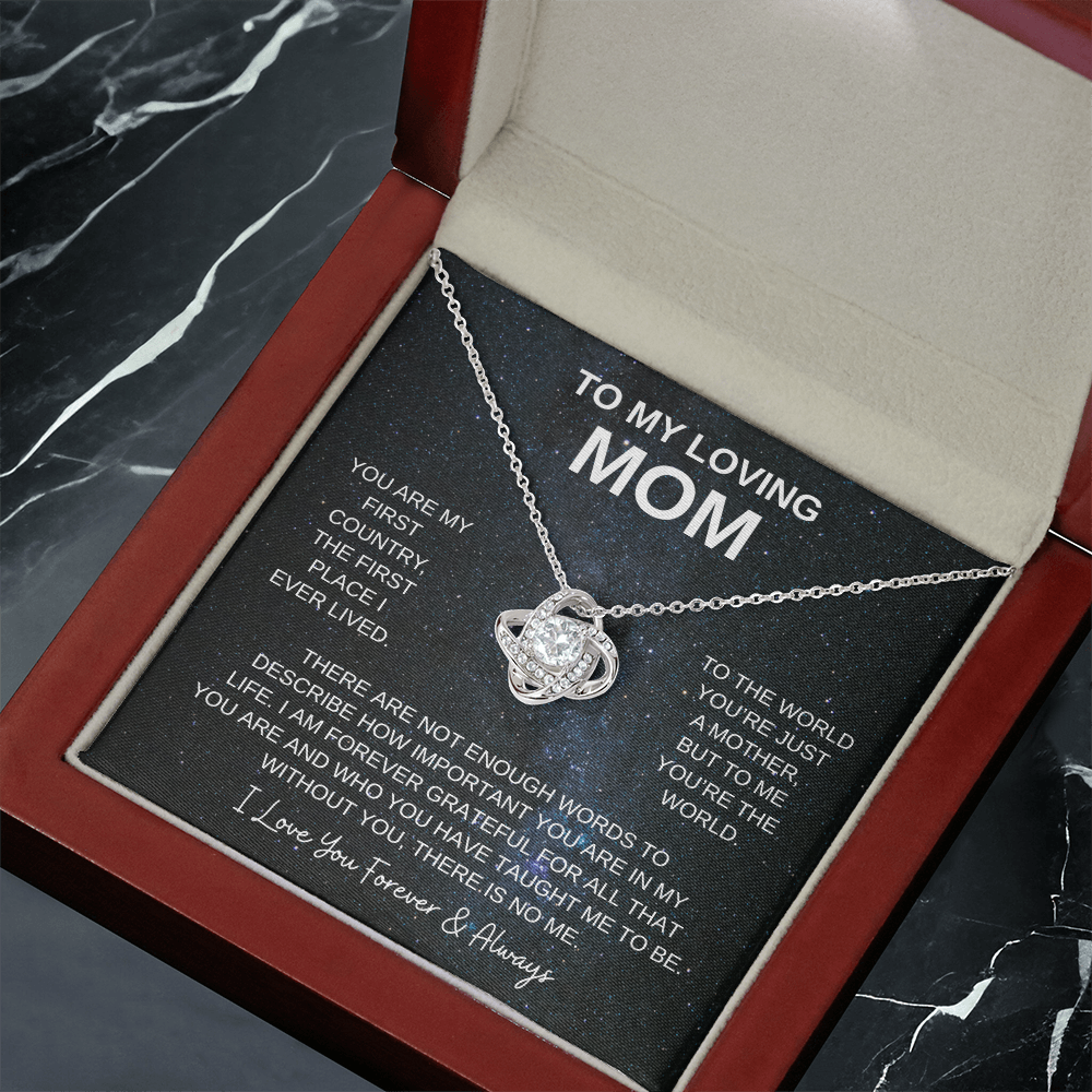 To My Loving Mom | Love Knot Necklace