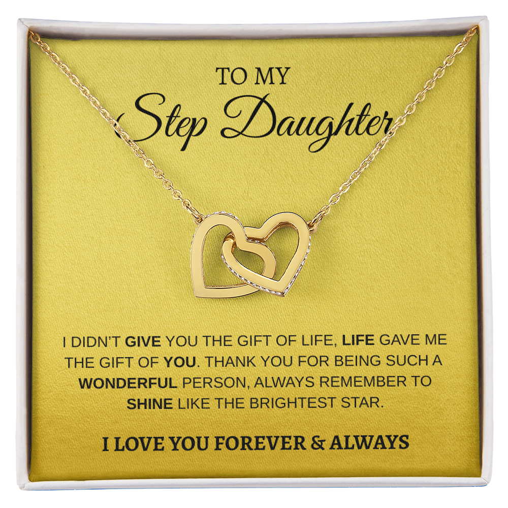 To My Step Daughter | Interlocking Hearts Necklace