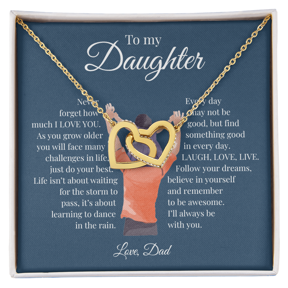 To My Daughter | Interlocking Hearts Necklace