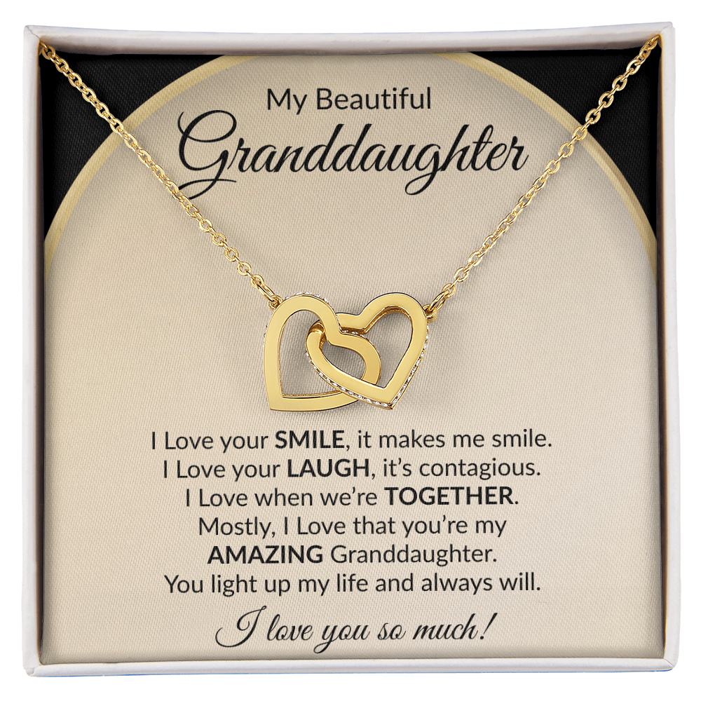 My Beautiful Granddaughter | Interlocking Hearts Necklace
