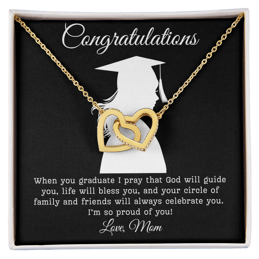 Congratulations (Daughter) Love Mom | Interlocking Hearts