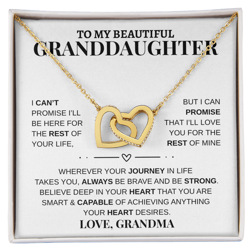 Gift To My Beautiful Granddaughter from Grandma | Interlocking Hearts