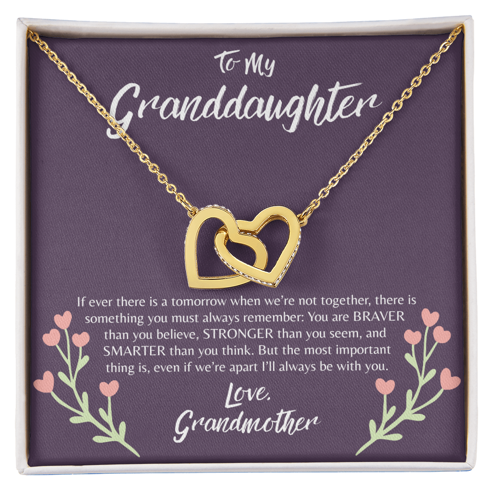 To My Granddaughter from Grandmother | Interlocking Hearts Necklace