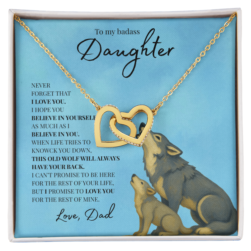 To My Daughter | Interlocking Hearts Necklace