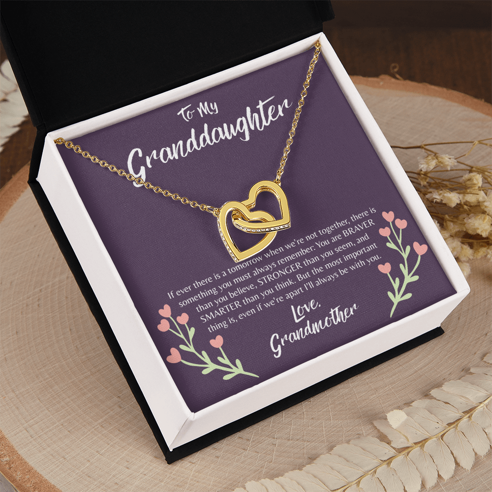 To My Granddaughter from Grandmother | Interlocking Hearts Necklace