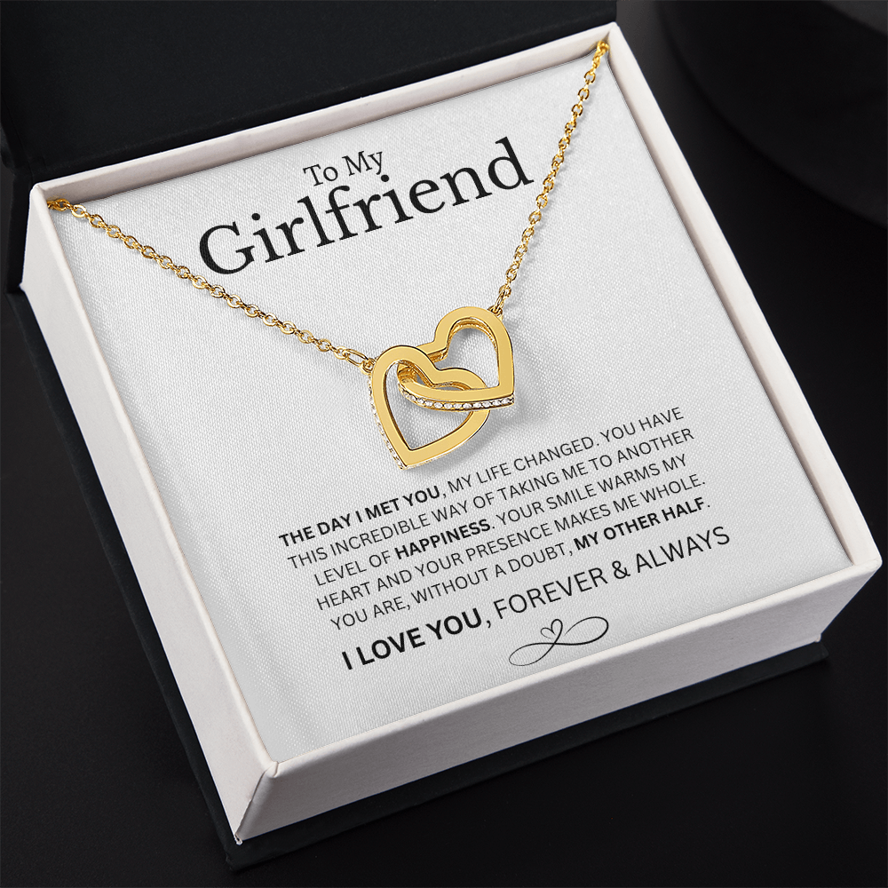 To My Girlfriend | Interlocking Hearts Necklace