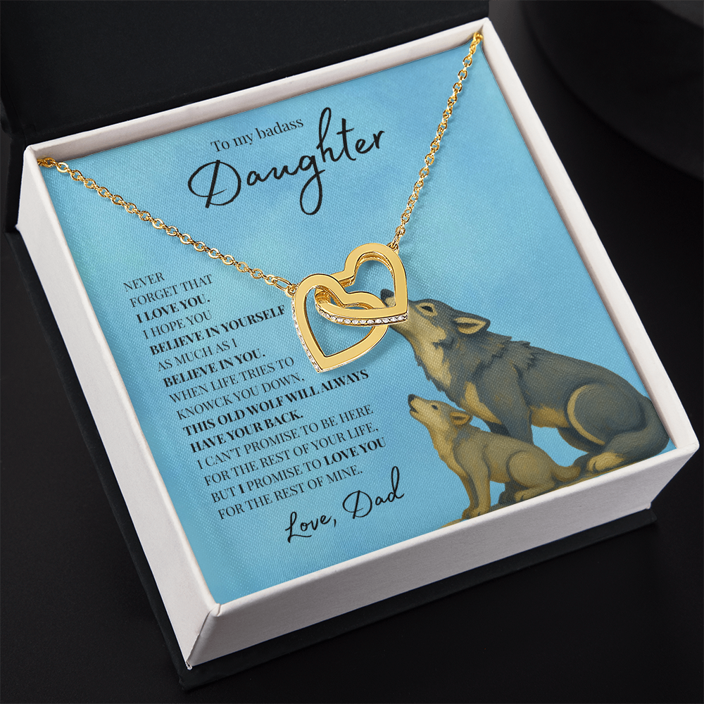 To My Daughter | Interlocking Hearts Necklace