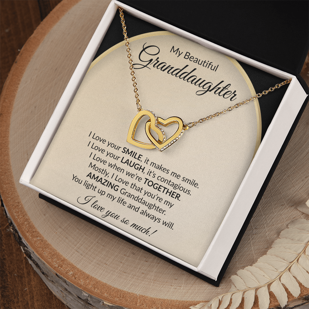 My Beautiful Granddaughter | Interlocking Hearts Necklace