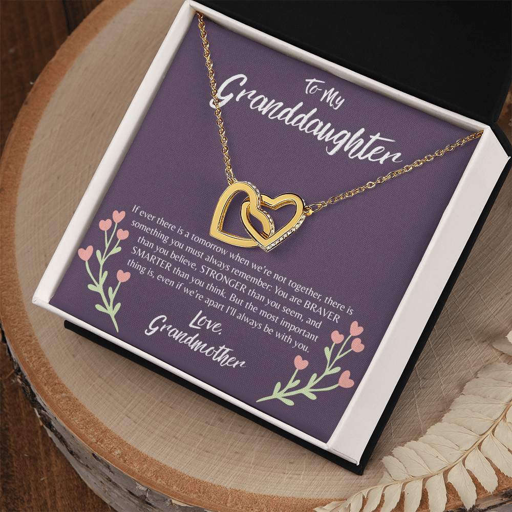 To My Granddaughter from Grandmother | Interlocking Hearts Necklace