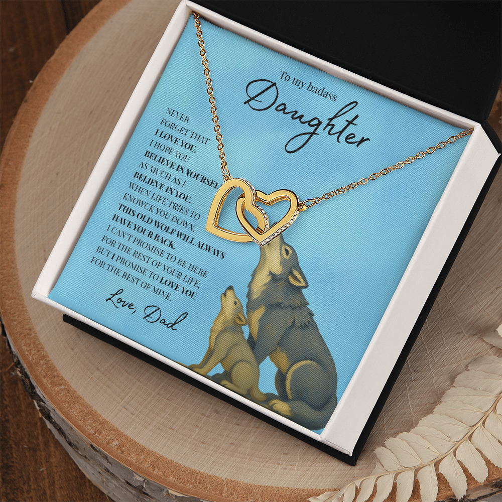 To My Daughter | Interlocking Hearts Necklace