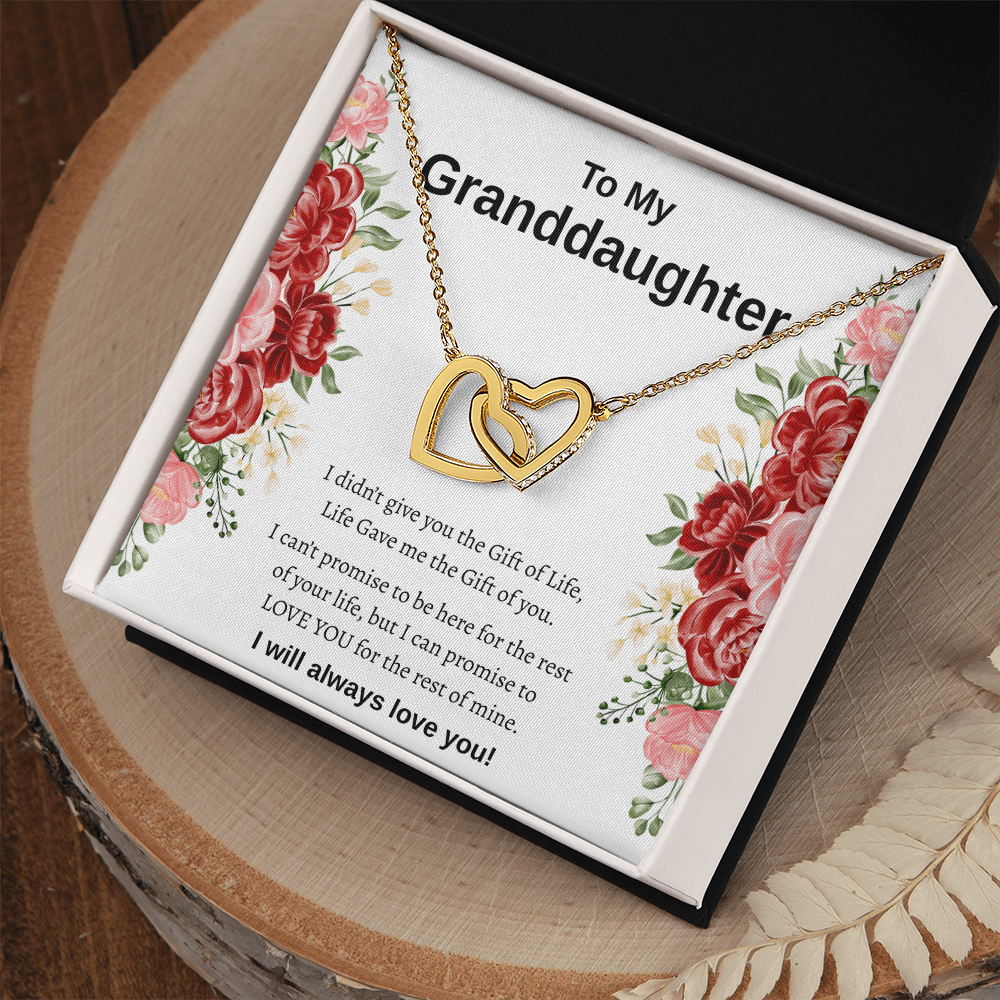 To My Granddaughter | Interlocking Hearts Necklace