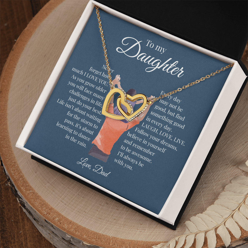 To My Daughter | Interlocking Hearts Necklace