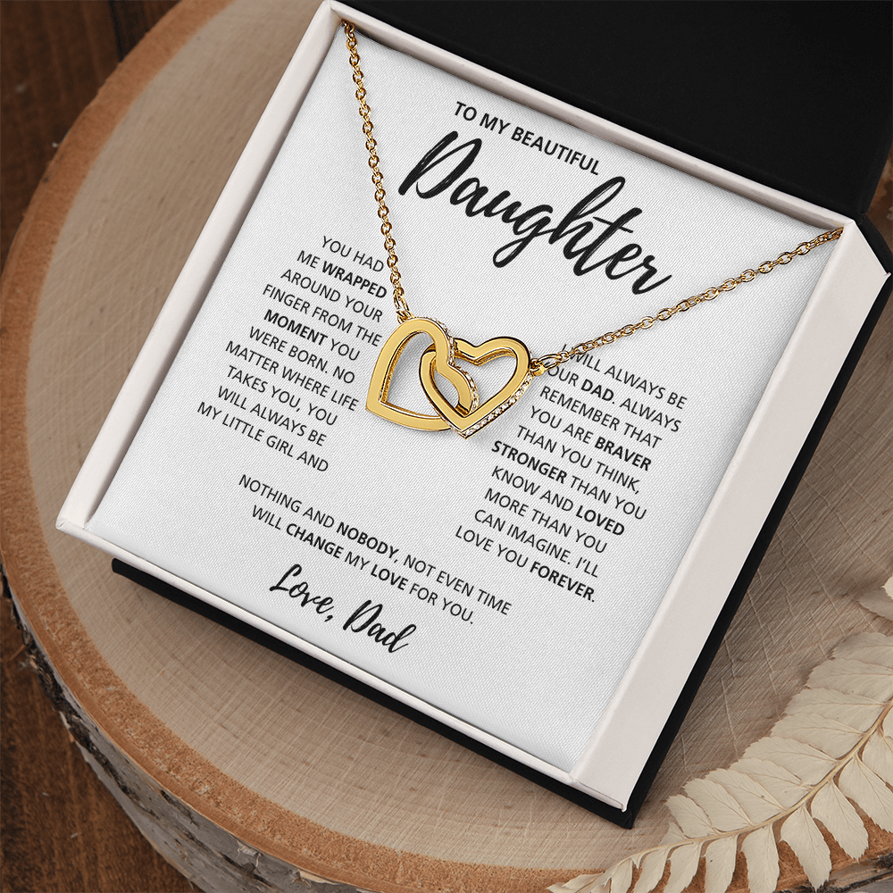 To My Daughter from Dad | Interlocking Hearts
