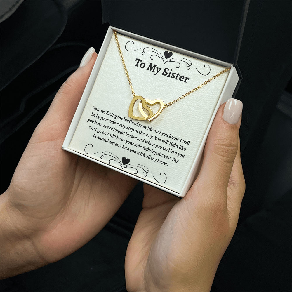 To My Sister | Interlocking Hearts Necklace