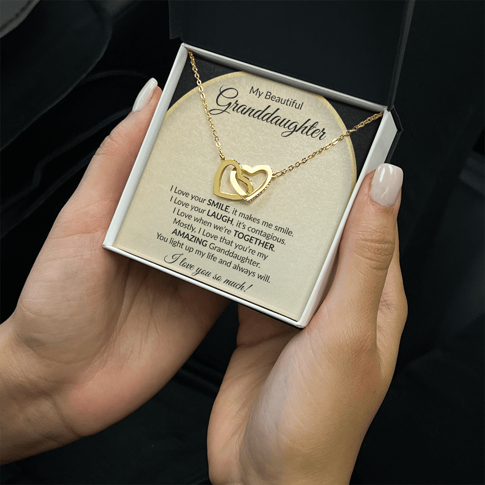 My Beautiful Granddaughter | Interlocking Hearts Necklace