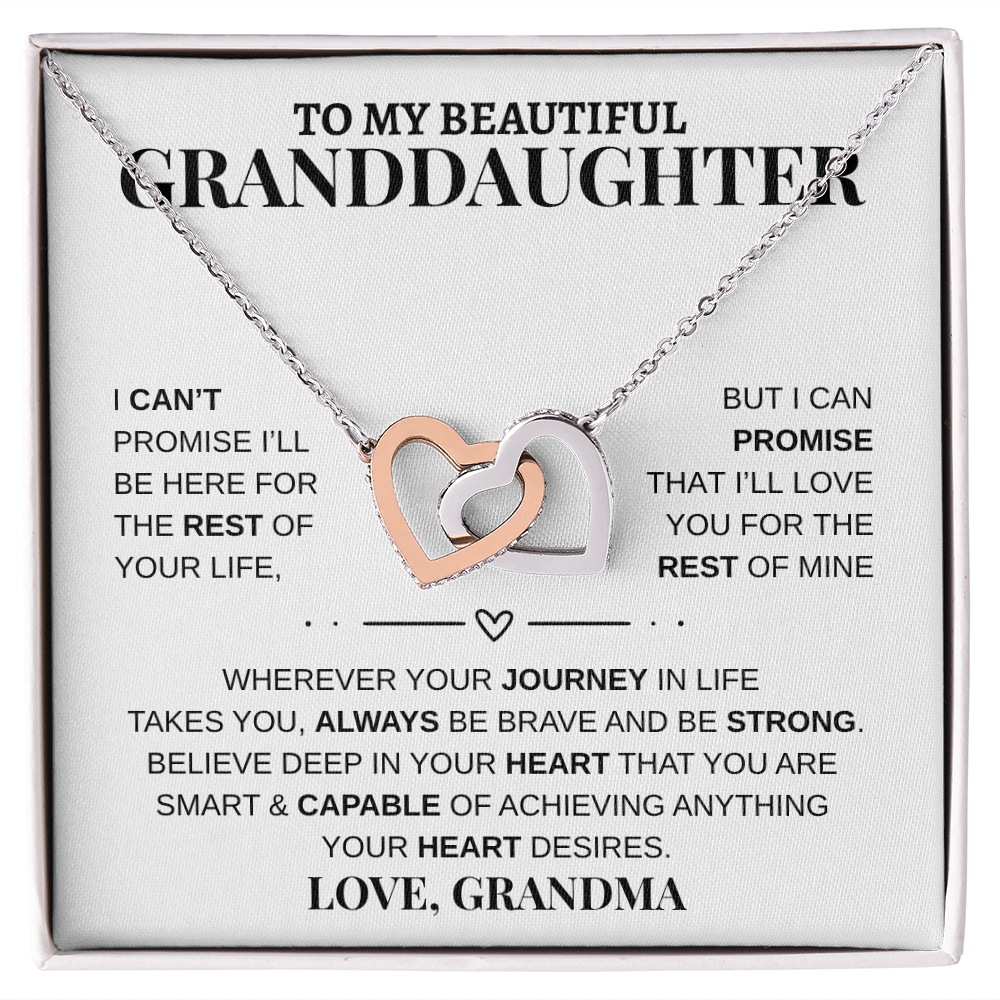 Gift To My Beautiful Granddaughter from Grandma | Interlocking Hearts