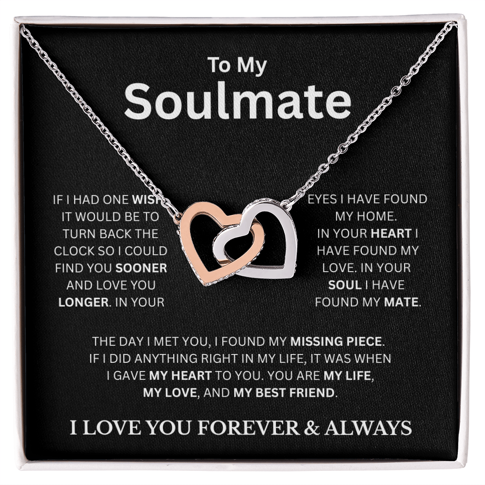 To My Soulmate BC | Interlocking Hearts Necklace