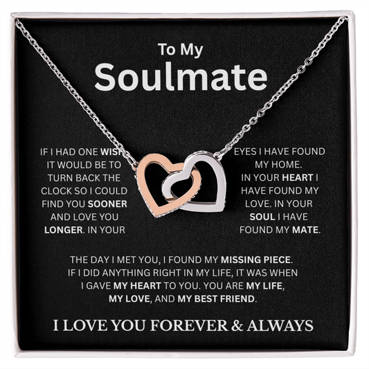To My Soulmate BC | Interlocking Hearts Necklace