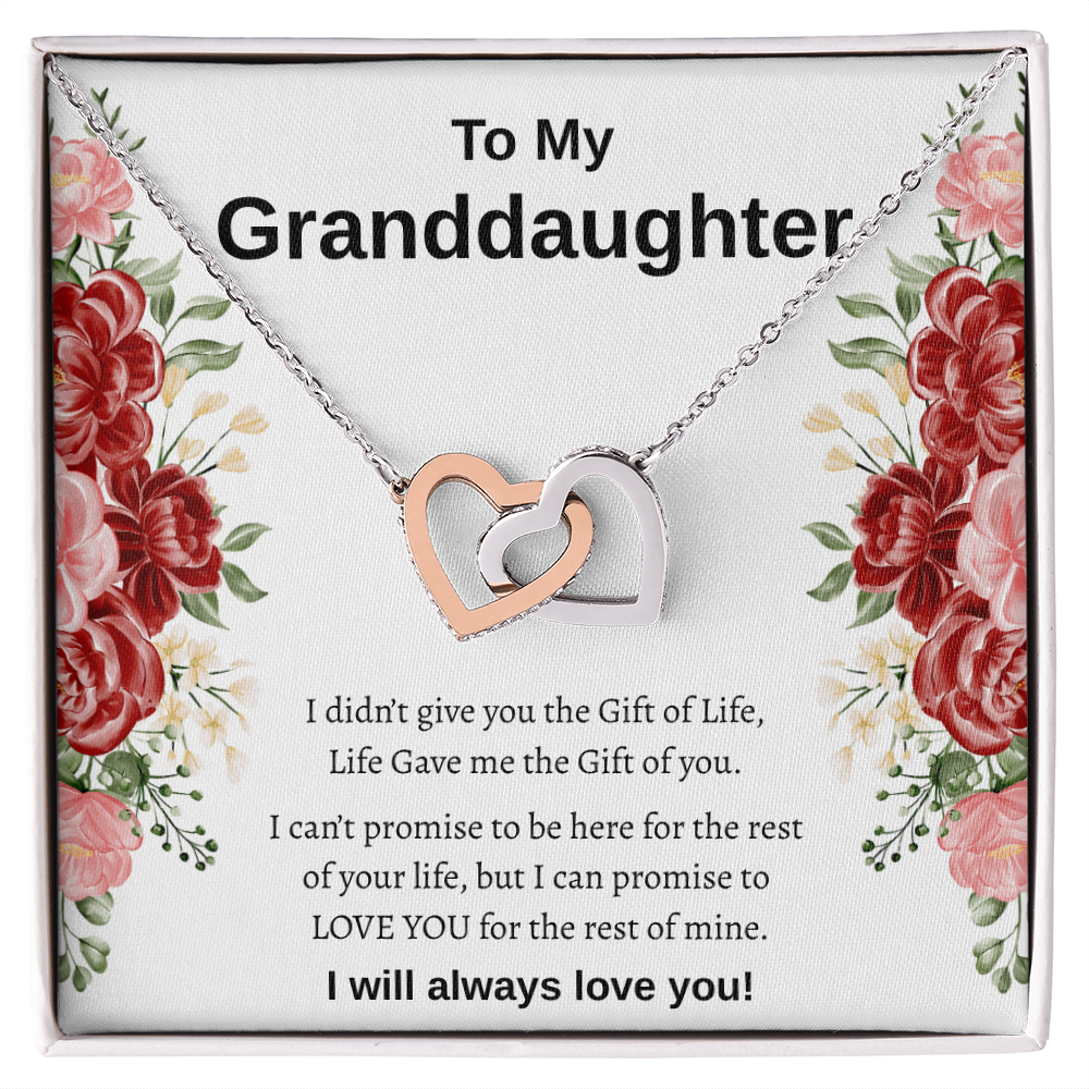 To My Granddaughter | Interlocking Hearts Necklace