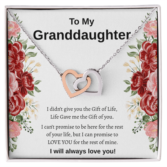 To My Granddaughter | Interlocking Hearts Necklace