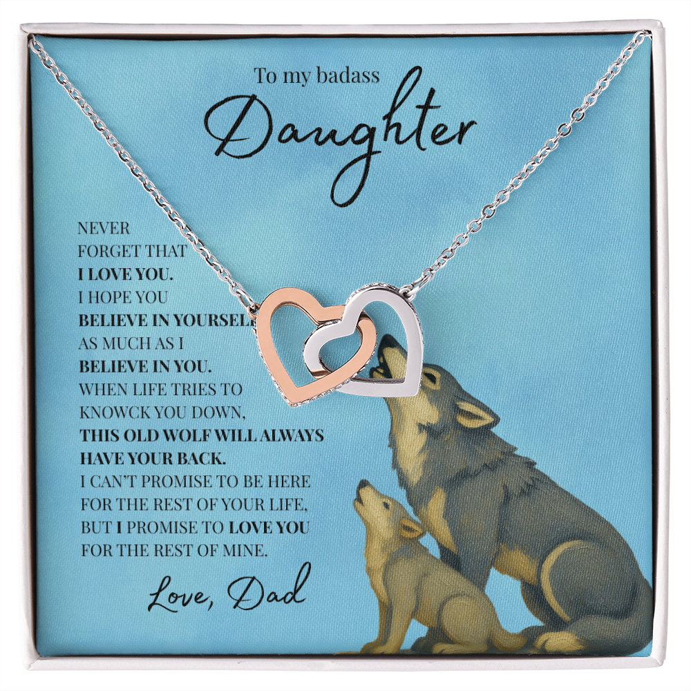 To My Daughter | Interlocking Hearts Necklace