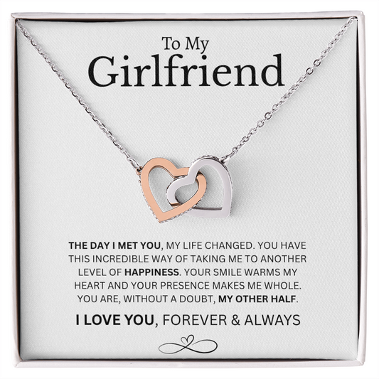 To My Girlfriend | Interlocking Hearts Necklace