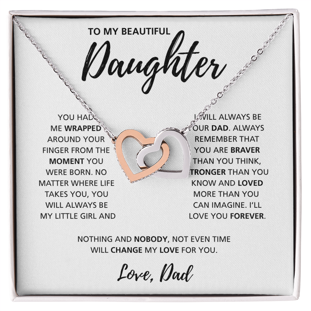 To My Daughter from Dad | Interlocking Hearts