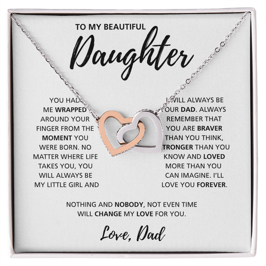 To My Daughter from Dad | Interlocking Hearts