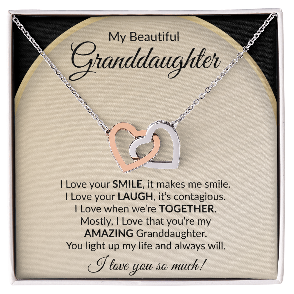 My Beautiful Granddaughter | Interlocking Hearts Necklace
