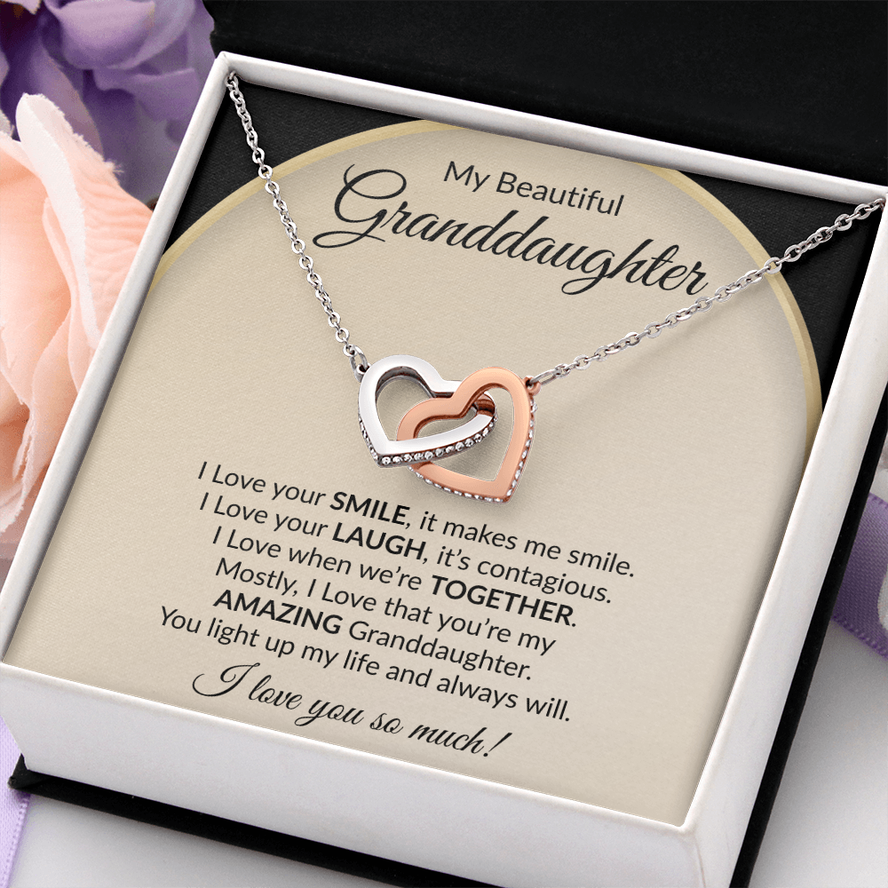 My Beautiful Granddaughter | Interlocking Hearts Necklace