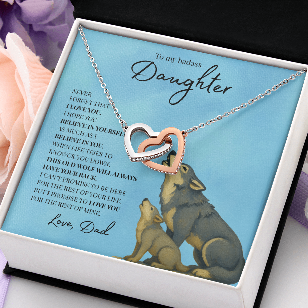 To My Daughter | Interlocking Hearts Necklace