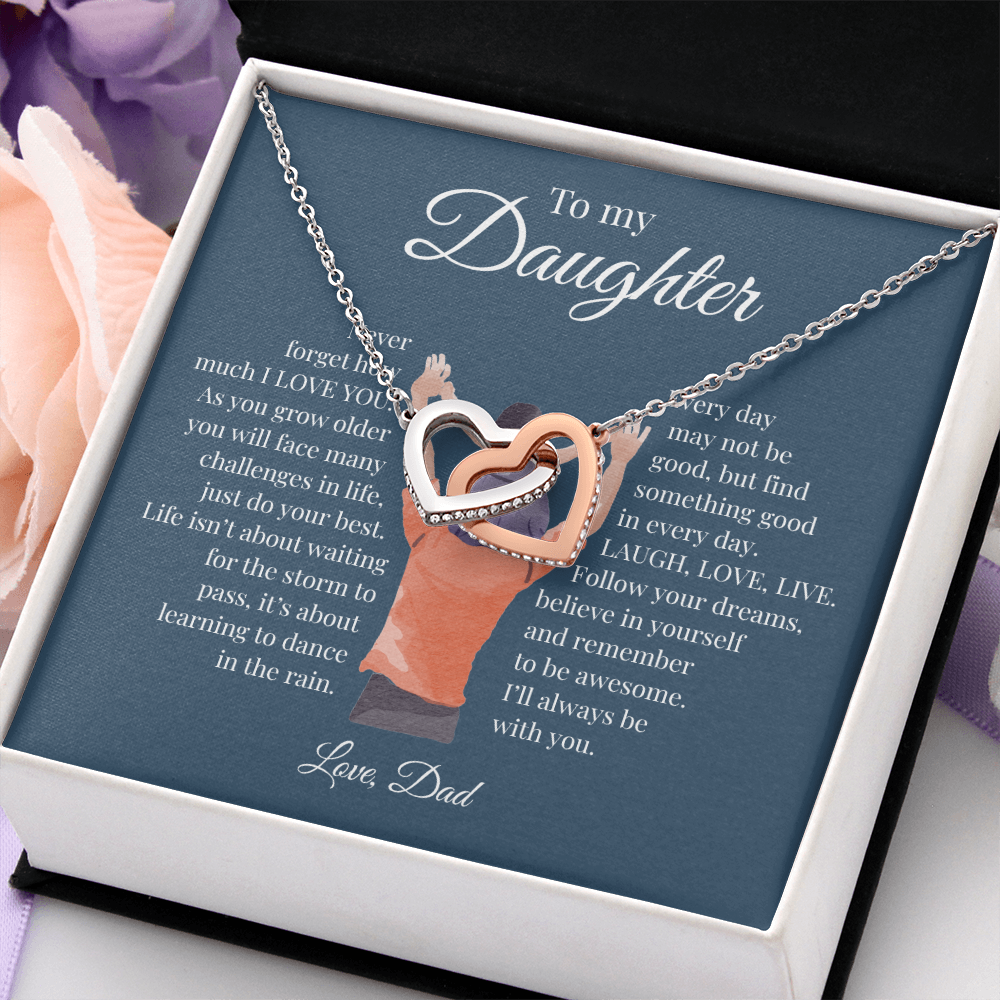 To My Daughter | Interlocking Hearts Necklace