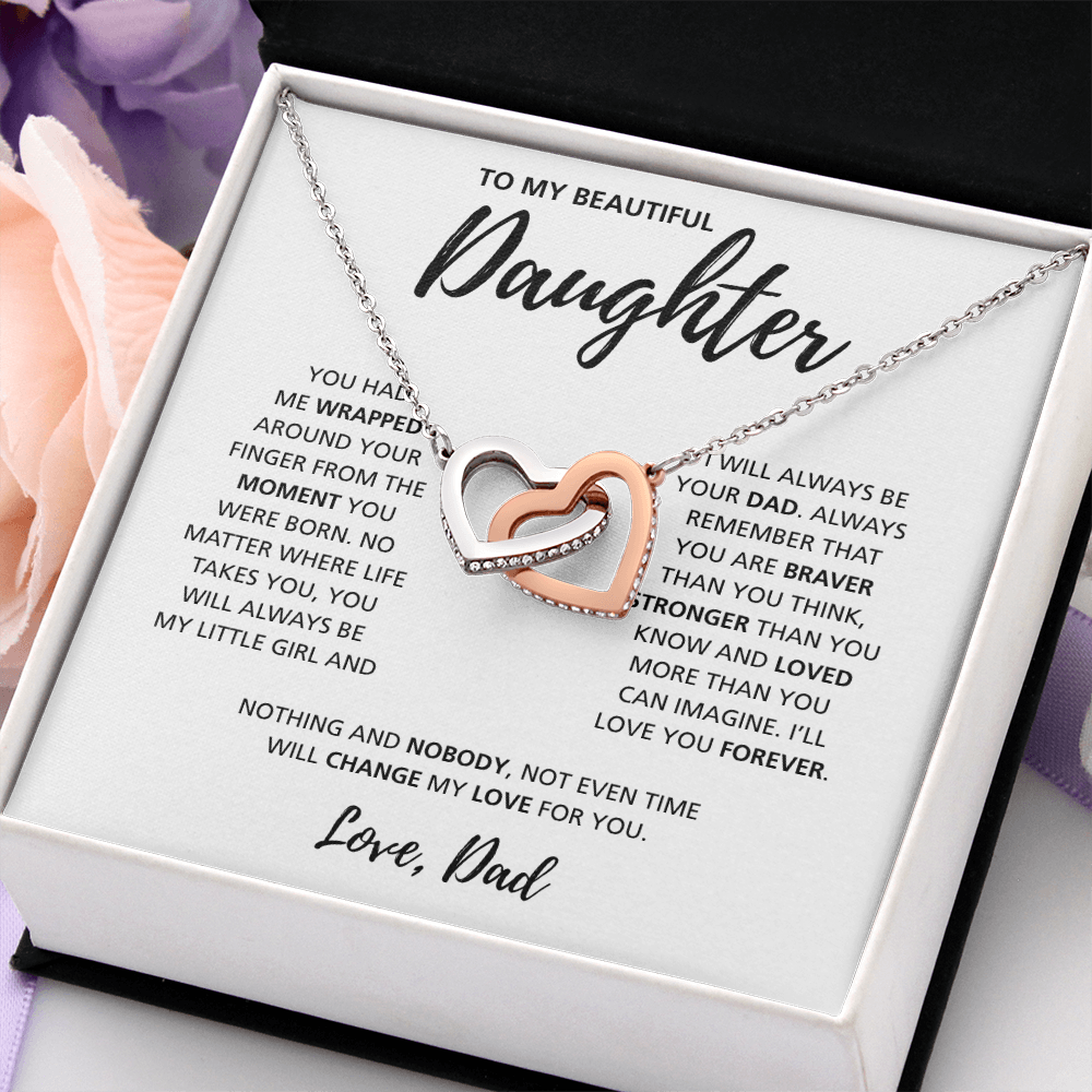 To My Daughter from Dad | Interlocking Hearts