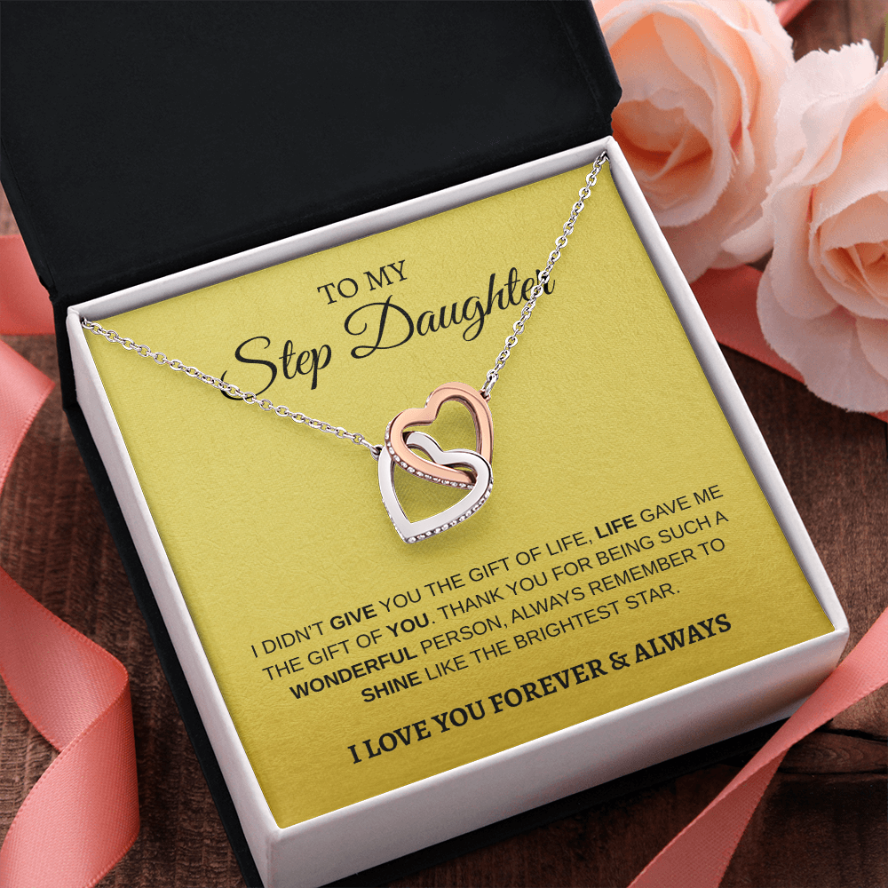 To My Step Daughter | Interlocking Hearts Necklace