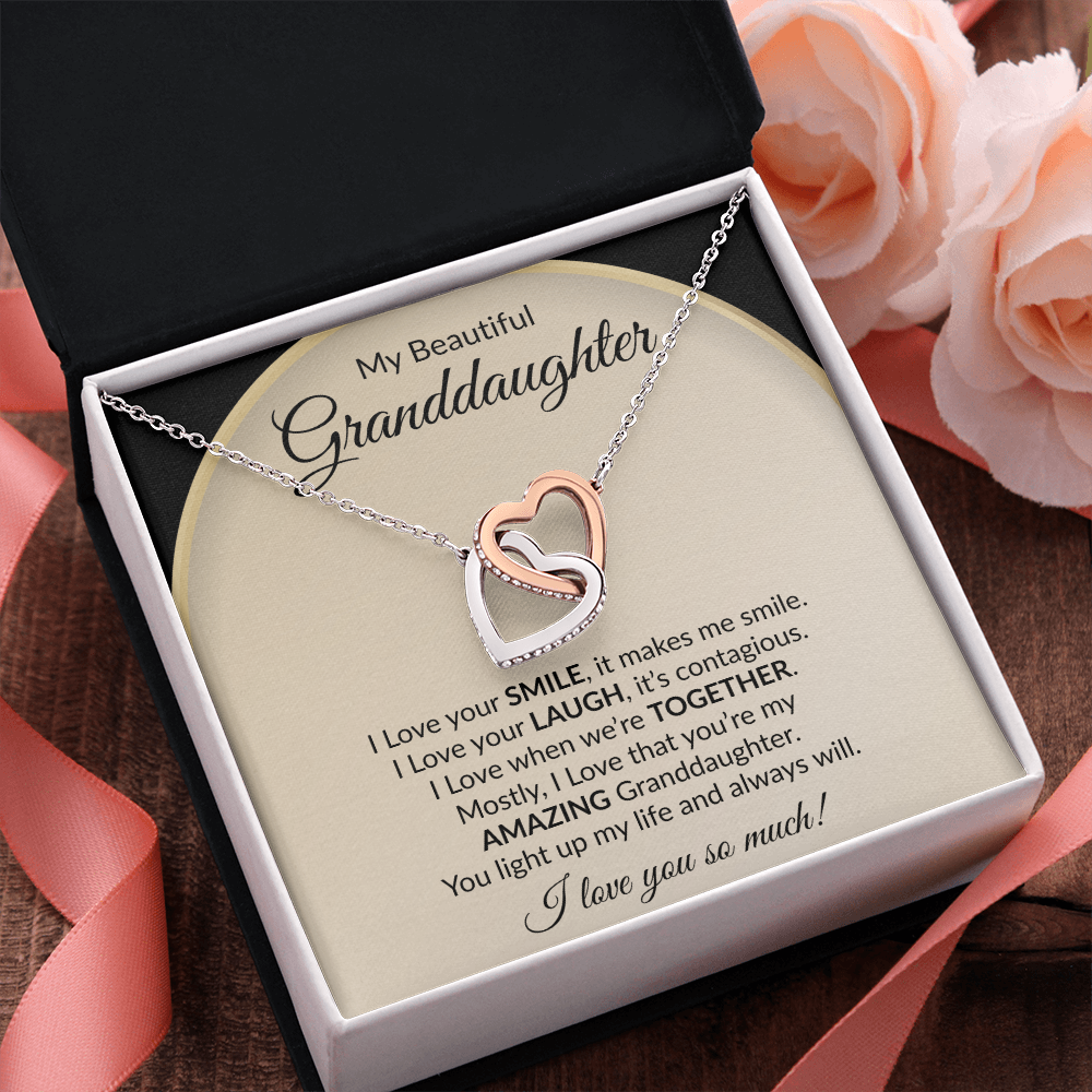My Beautiful Granddaughter | Interlocking Hearts Necklace