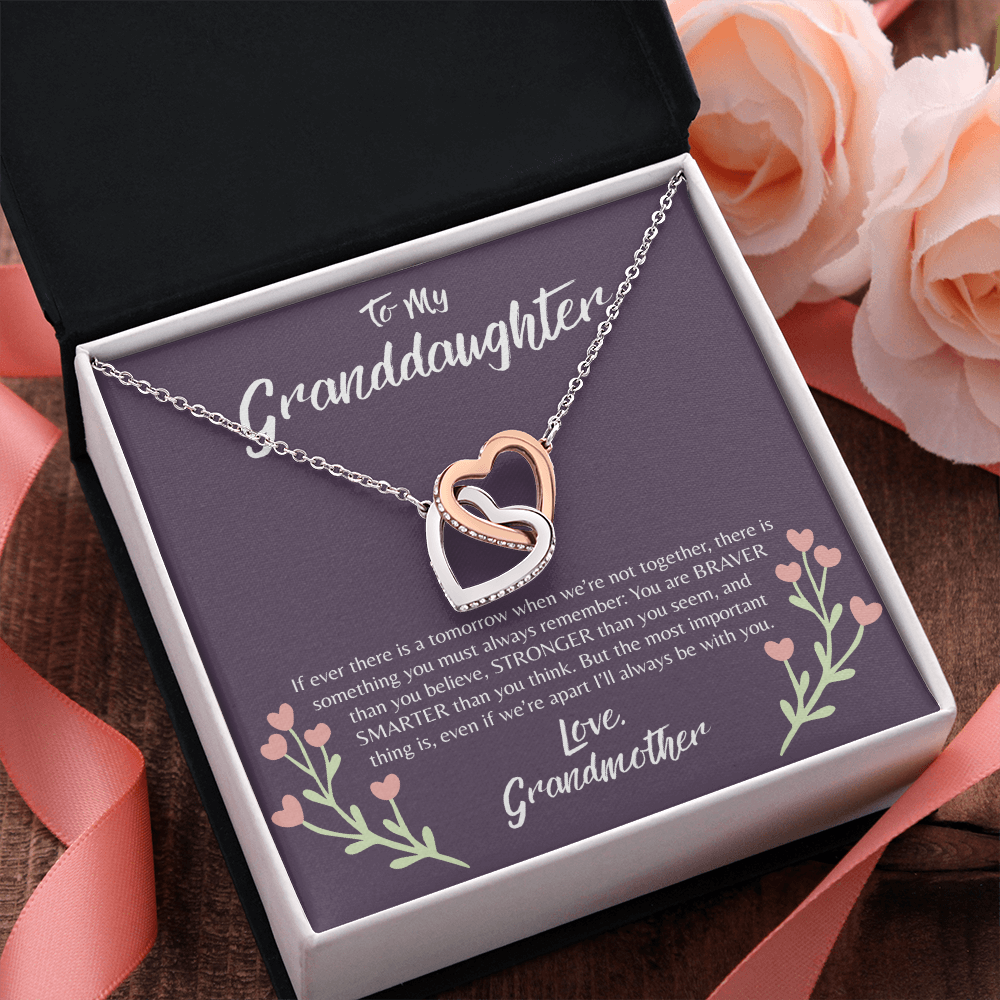 To My Granddaughter from Grandmother | Interlocking Hearts Necklace