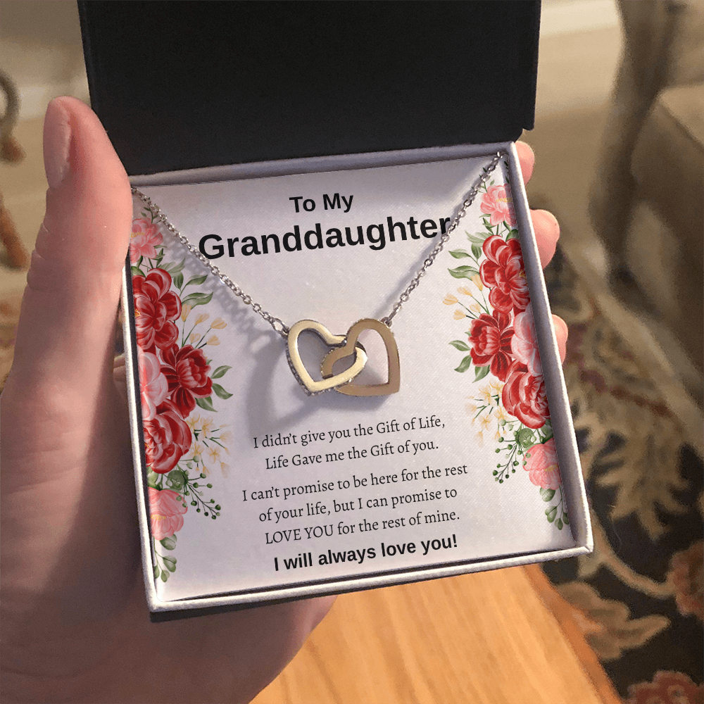 To My Granddaughter | Interlocking Hearts Necklace