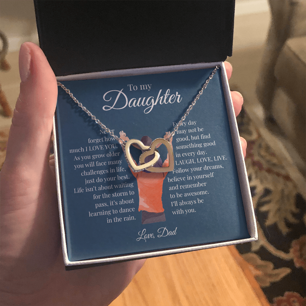 To My Daughter | Interlocking Hearts Necklace