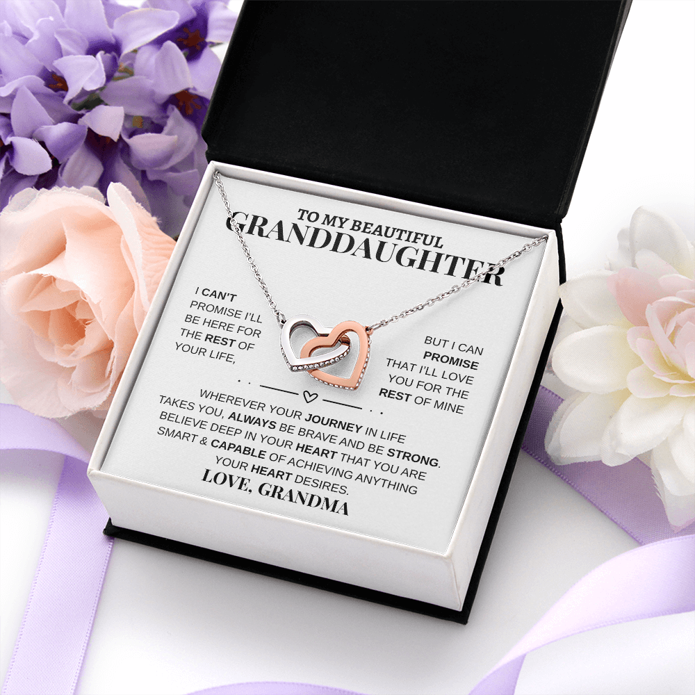 Gift To My Beautiful Granddaughter from Grandma | Interlocking Hearts