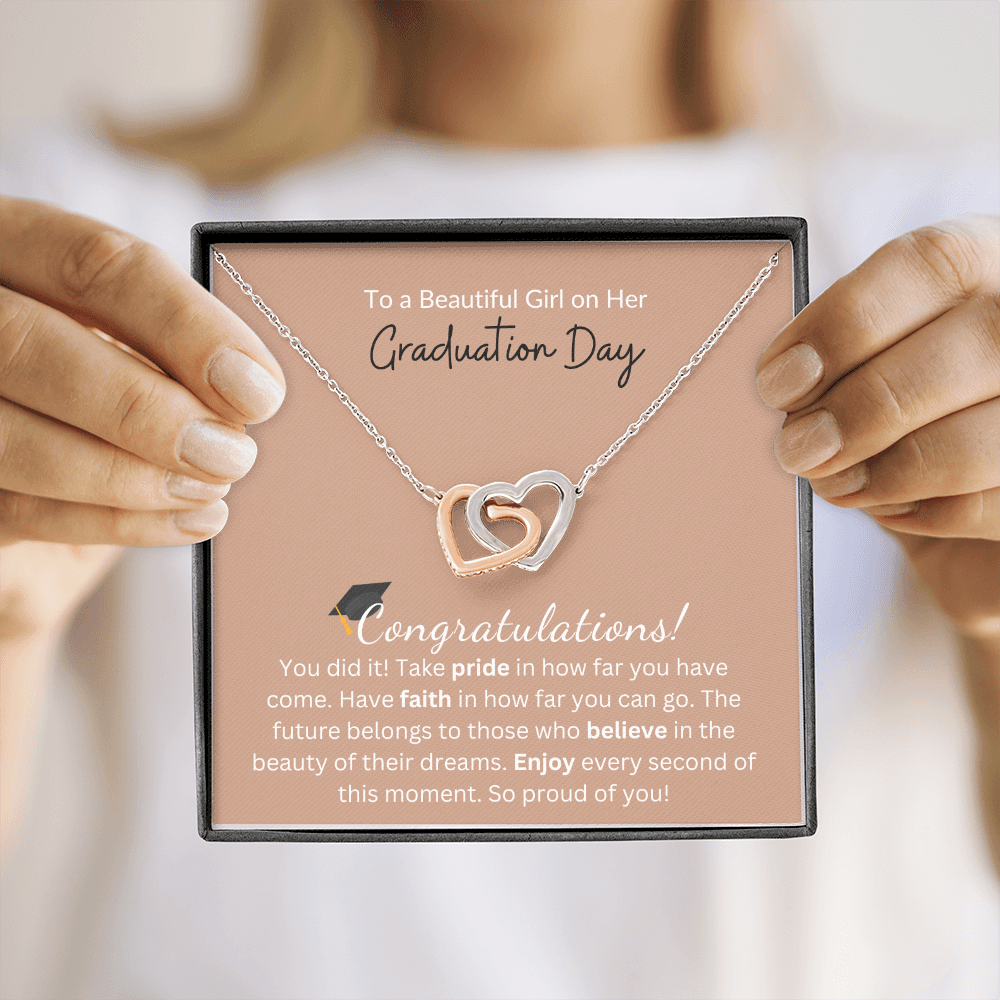 To a Beautiful Girl on Her Graduation Day |  Interlocking Hearts