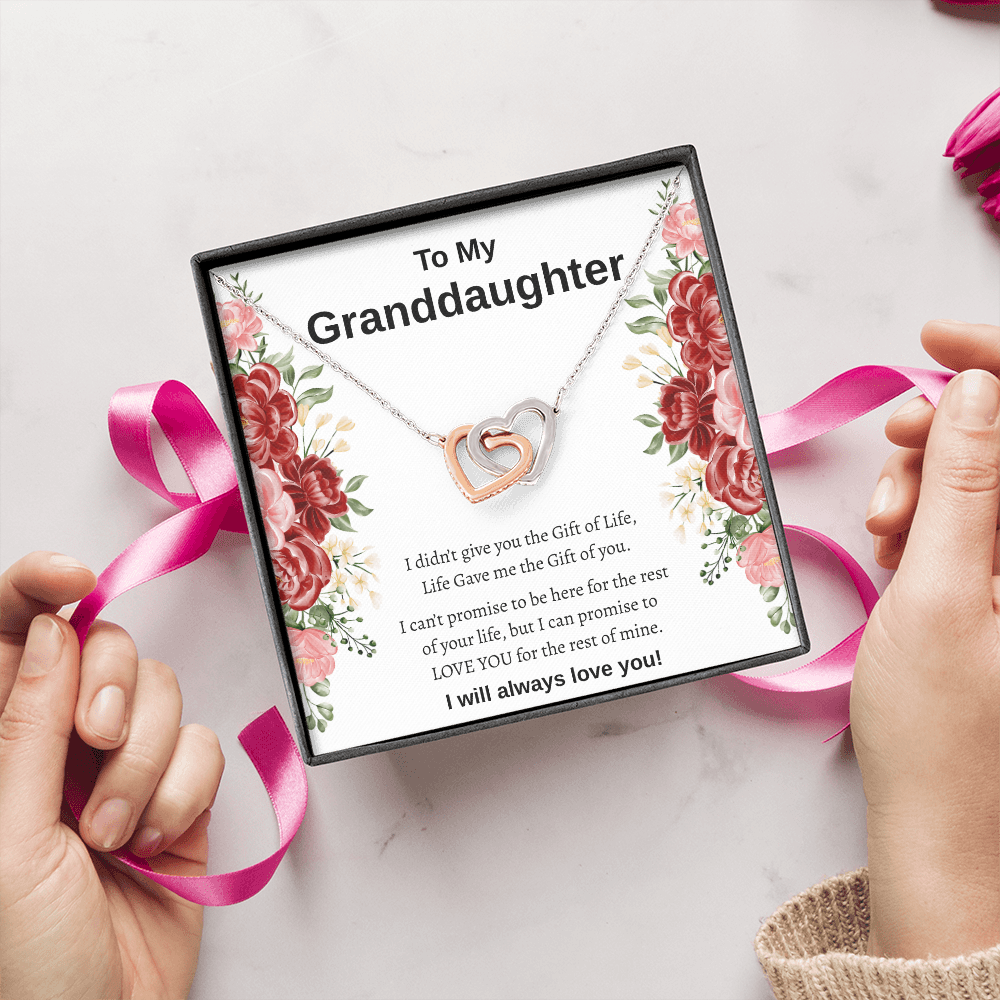 To My Granddaughter | Interlocking Hearts Necklace