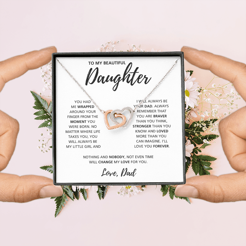 To My Daughter from Dad | Interlocking Hearts