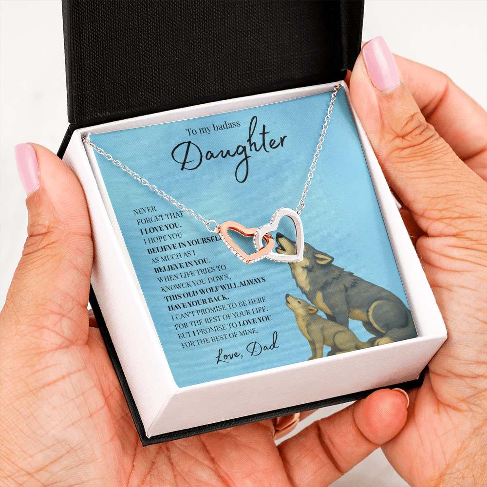 To My Daughter | Interlocking Hearts Necklace